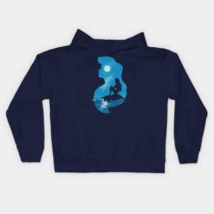 Mermaid portrait Kids Hoodie